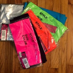 6 pair of Neon Capri Leggings
